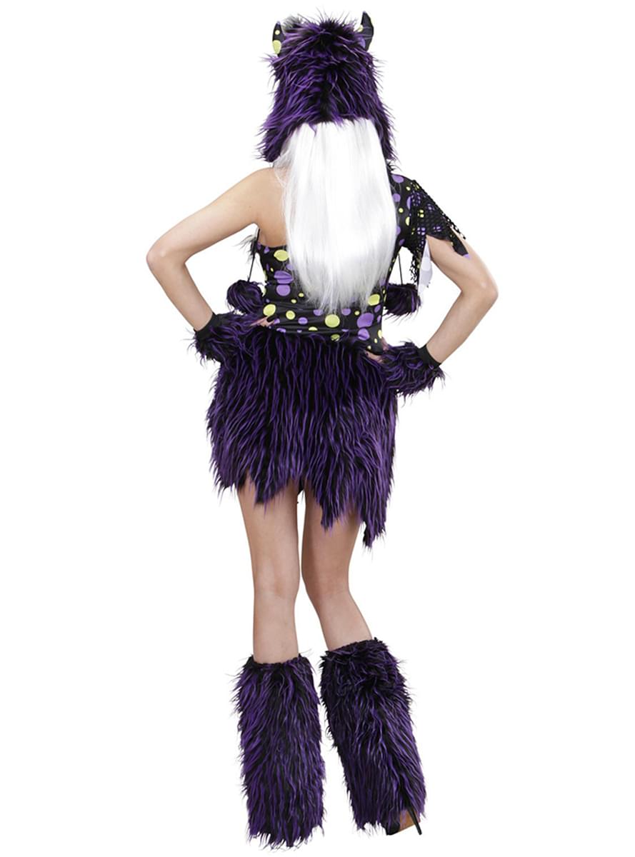 Monster Kostüm für Damen violett und schwarz