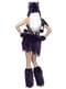 Costume da mostro viola e nero da donna
