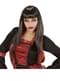 Peluca de vampiresa negra con las puntas rojas