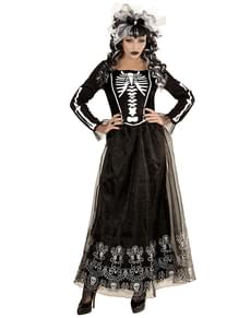 Costume da dama scheletro da donna