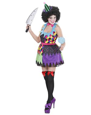 Déguisement de clown coloré pour femme