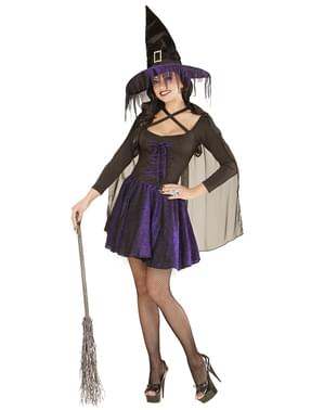 Жіноча фіолетова блискітка відьма костюма