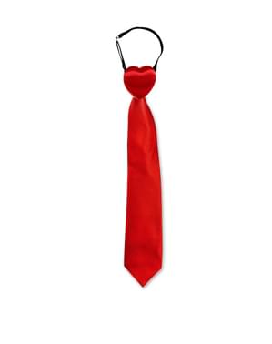 Вратовръзка с червено сърце