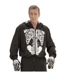 Costume da scheletro mortale con cappuccio