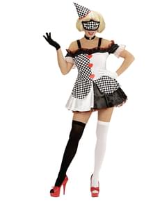 Womens Domino Harlequin Costume
