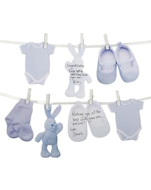 Livro de visitas alternativo para Baby Shower azul - Pattern Works