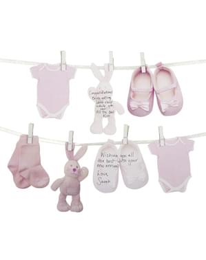 Carte de oaspeți alternativă Baby Shower roz - Pattern Works