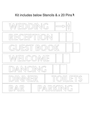 Word Stencils - Hearts & Krafts