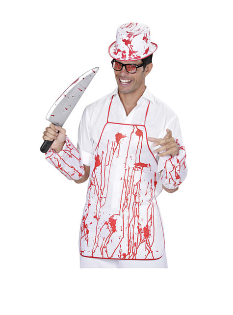 Kit costume da assassino carnefice insanguinato