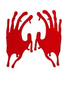 Set of 2 stickers bloody hands
