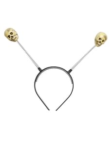 Diadema com antenas de caveira