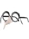 Hexenbrille mit Nase und schwarzen Augenbrauen