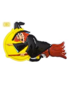 Decorative fluorescent flying witch 3D