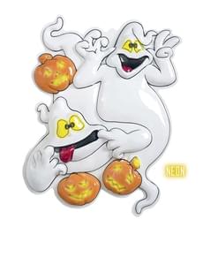 3D Glow-in-the-dark Ghosts with Pumpkins