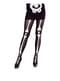 Medias negras de calavera talla grande