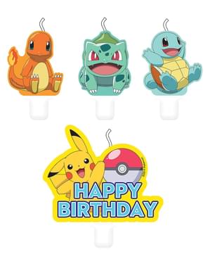 4 velas de personajes de Pokémon (5,5 - 7,8 cm) - Pokémon Collection