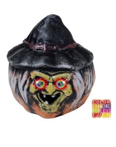 Citrouille sorcière aux yeux de couleurs