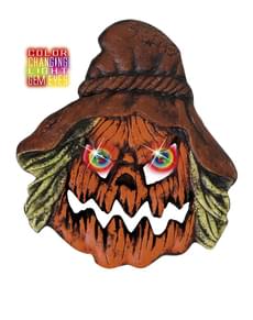Scarecrow Pumpkin with Colour Changing Eyes