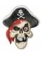 Teschio pirata in panno con occhio di pietra