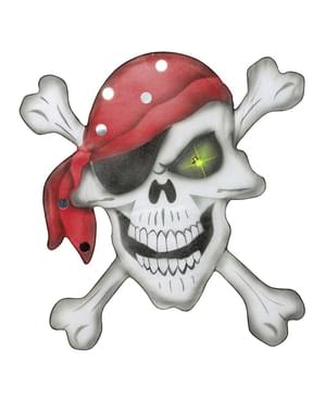 Pirat skalle med lommetørkle i chiffón