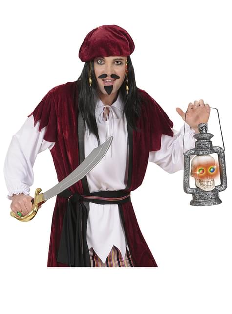 Farol de caveira com olhos de cor que muda