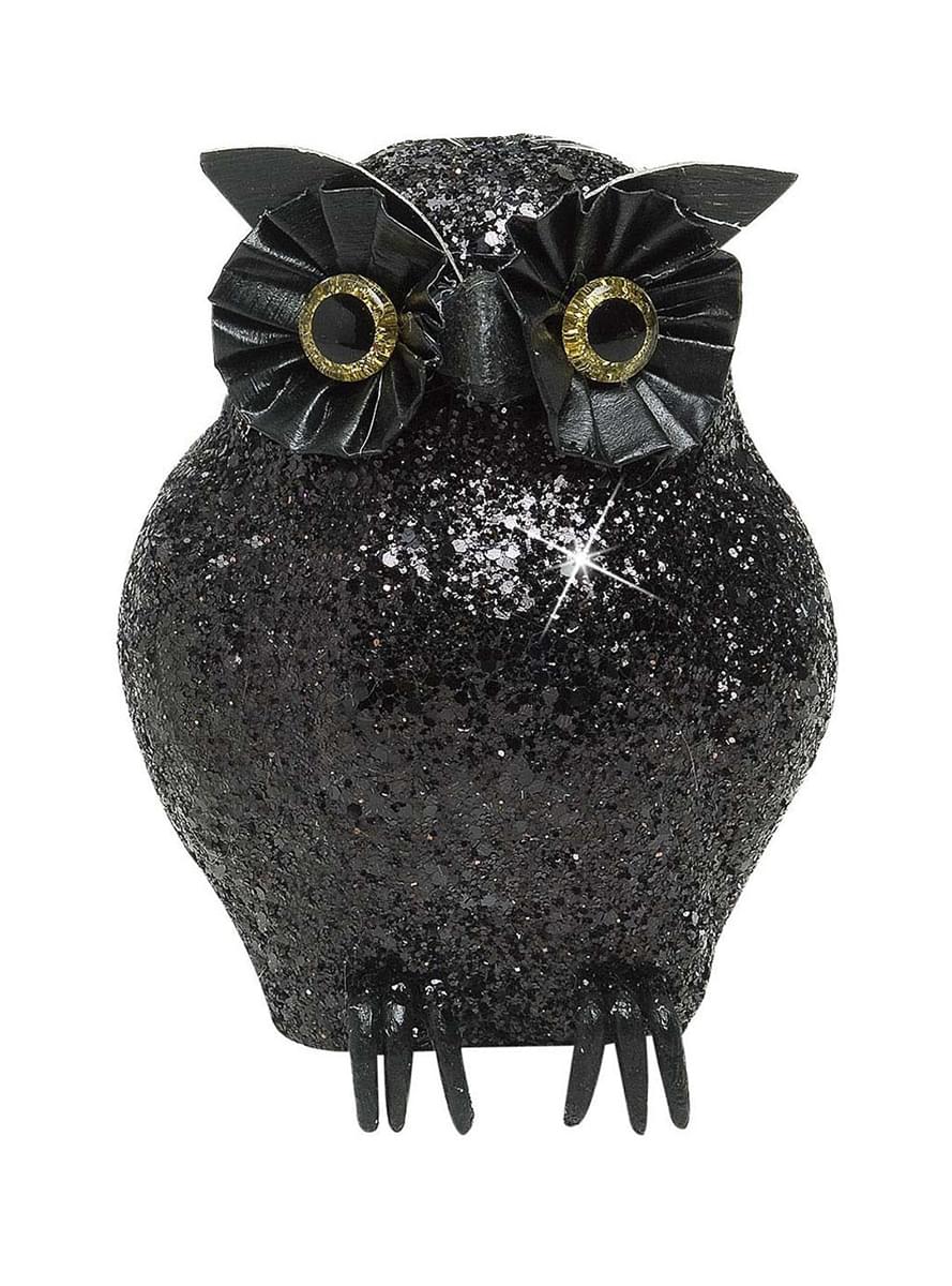 Uhu mit schwarzem Glitzer
