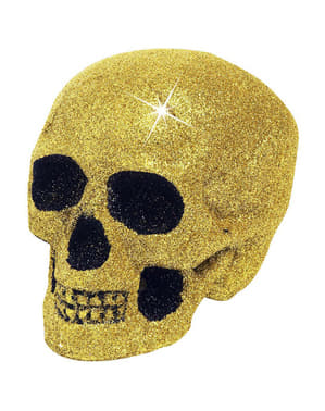 Dekoratif Altın Işıltılı Kafatası