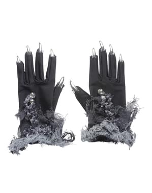 Handschoenen met zilveren nagels en belletjes