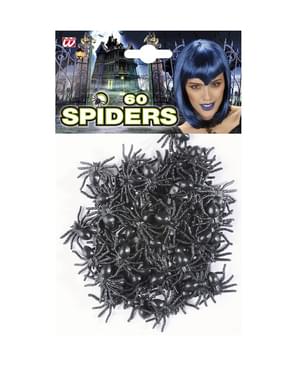 60 araignées noires Halloween