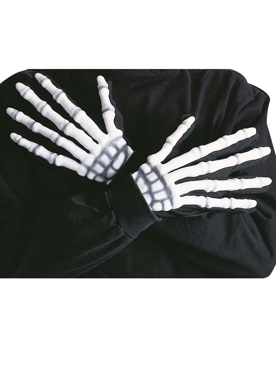 Luvas de esqueleto com relevo fluorescentes