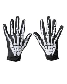 Guantes de esqueleto huesudos