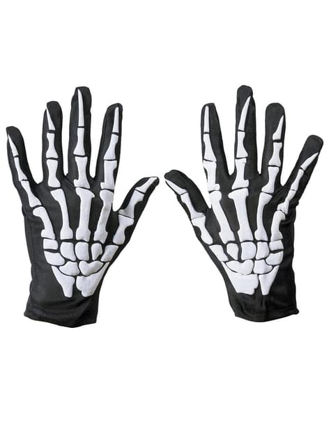 Handsker med benet skelet