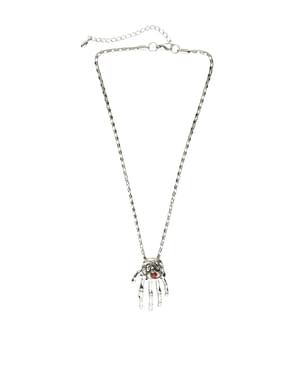 Skeletthand Halsband