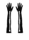 Guantes negros con huesos
