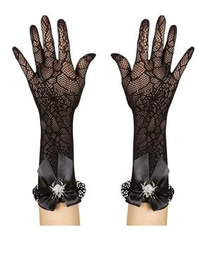 Gants toile d'araignée avec araignées
