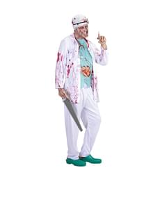 Déguisement de docteur zombie ensanglanté