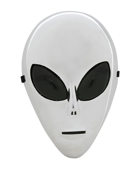 Außerirdischer Maske silbern