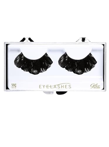 Pestanas postiças pretas de encaixe