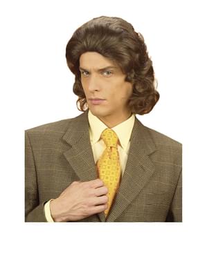 70-tals manlig peruk, brun