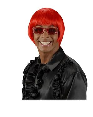 Peruca rave vermelha