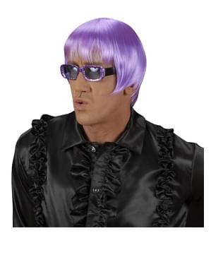 Perruque rave lilas