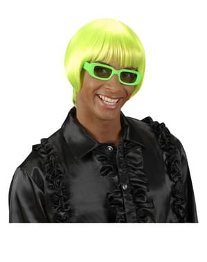 Perruque rave vert fluo