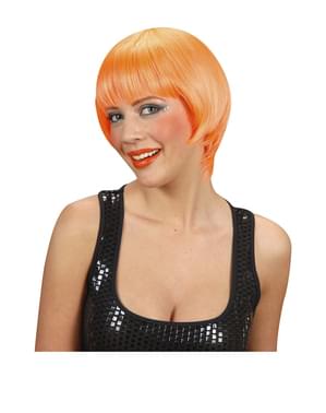 Fluorescent Orange Rave Wig