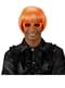 Peruca rave cor de laranja fluorescente