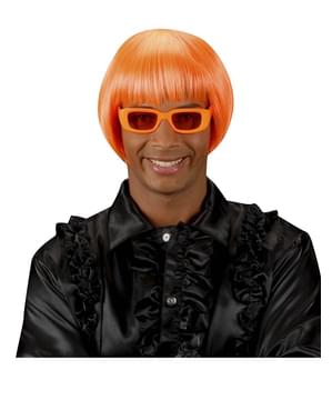 Fluorescent oranje rave pruik