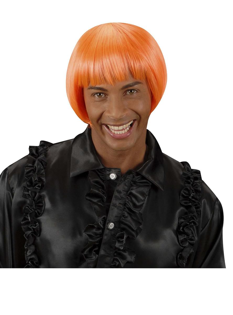 Fluorescent Orange Rave Wig