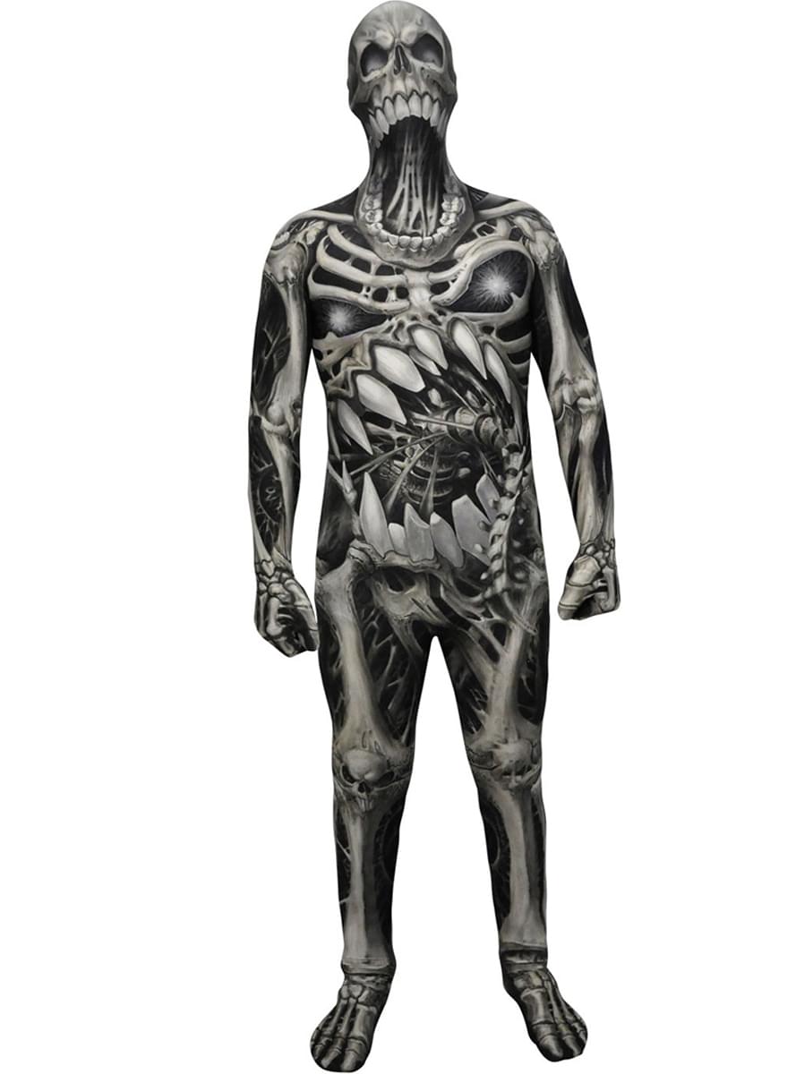 Totenkopf und Knochen Kostüm für Kinder Monster Collection Morphsuits