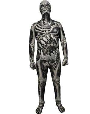 Çocuk Kafatası ve Crossbones Canavar Koleksiyonu Morphsuits Kostüm
