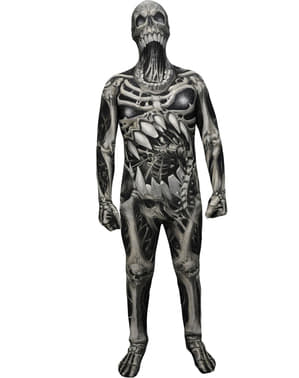 Totenkopf und Knochen Kostüm für Kinder Monster Collection Morphsuits