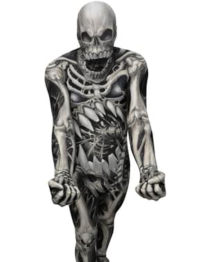 Morphsuit Monster Collection kostuum met doodshoofd en beenderen
